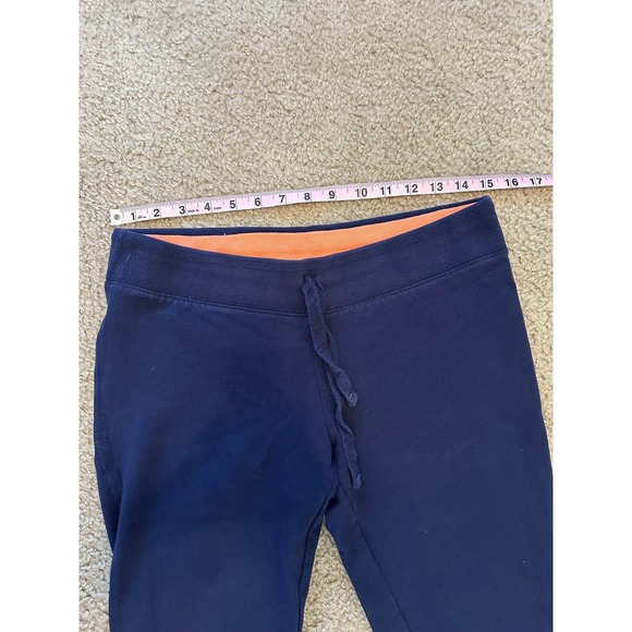 SO‎ Comfortable Navy Blue Athletic Pants Women's Size M Flare Leg Drawstring - Picture 3 of 10